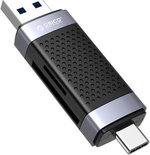 ORICO Type C USB3.0 SD TF Card Reader Memory Portable Smart Card Reader to SDXC, SDHC, MMC Memory Card Adapter PC Laptop Accessories USB 3.0 (USB-C; USB-A) Single Read