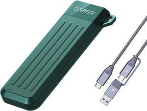 ORICO M2 SSD Case NVMe USB Type C Gen2 10Gbps PCIe SSD Enclosure M.2 NVMe Enclosure Solid State Drive Case Green With 2 in 1 Cable
