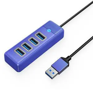 ORICO 4 Ports USB 3.0 HUB 5Gbps High Speed Multi USB Splitter Ultra-Slim OTG Adapter For PC Computer Accessories Macbook Pro Blue 4 USB 3.0 100cm USB A
