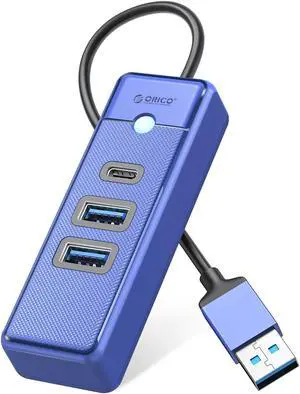 ORICO USB 3.0 Type C HUB 3 Port 5Gbps High Speed Mini Splitter Portable OTG Adapter For Desk PC Computer Accessories Blue USB A 15cm