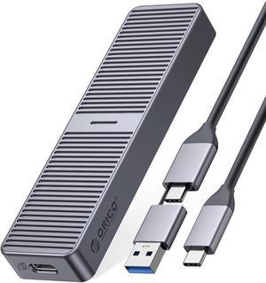 ORICO Aluminum M.2 NVMe SSD Enclosure USB C to M.2 SSD Enclosure Reader 10Gbps to NVMe M-Key External M2 Adapter Support UASP TRIM - Gray