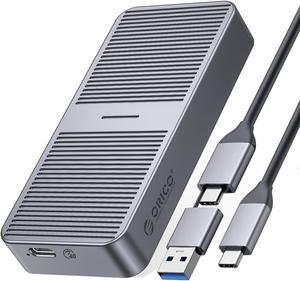 ORICO USB4.0 40Gbps M.2 NVMe SSD Enclosure USB Type-C Aluminum Adapter, NVME PCIe 2280 M-Key(B+M Key) External Solid State Drive Case - Gray