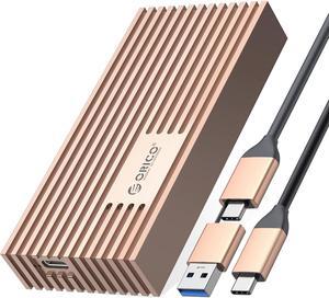 ORICO NVMe SSD Enclosure 40Gbps M.2 to USB-C Adapter for NVMe M-Key 4TB SSD 2230/2242/2260/2280, Aluminum M2 External SSD Case, Compatible with Thunderbolt 3/4 USB3.2/3.1/3.0/Type C - Rose Gold