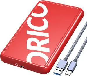 ORICO 2.5 inch USB Type-C SSD HDD Enclosure Hard Drive Case 6Gbps External Storage HDD Case Support UASP Protocol 6TB Max for Laptop Notebooks Red ORICO 2.5 inch USB Type-C SSD HDD Enclosure Hard Drive Case 6Gbps External Storage HDD Case Support UASP Protocol 6TB Max for Laptop Notebooks Red