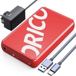 ORICO 3.5 inch Hard Drive Enclosure USB Type-C 3.1 to SATA 6Gbps Computer External Hard Drive Enclosure Support UASP/TRIM Protocol for 2.5/3.5 SSD HDD Up to 18TB