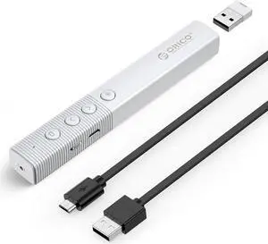 ORICO 2.4 GHz Wireless Presenter Clicker for Presentation Remote Powerpoint Clicker Slide Advancer White (2 Pack)