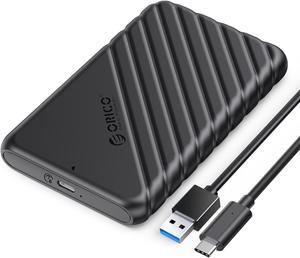 ORICO 2.5 inch External Hard Drive Enclosure USB-C to SATAIII 6Gbps HDD SSD Storage Case for 7mm 9.5mm SATA HDD SSD Max 6TB Support UASP protocols and TRIM