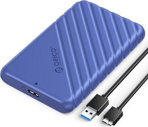 ORICO 2.5 inch External Hard Drive Enclosure USB3.0 to SATAIII 5Gbps HDD SSD Storage Case for 7mm 9.5mm SATA HDD SSD Max 6TB Support UASP protocols and TRIM Blue