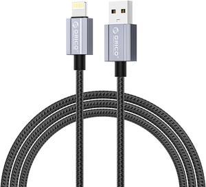 ORICO USB A to Lightning Charging Cord 12W Nylon Cable for iPhone 14 13 Pro 12 Pro Max 12 11 X XS AirPods Pro 33 ft