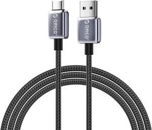 ORICO PD66W USB C Cable USB A to USB C Charger Cable Nylon Charging Cord Fast Charging for Huawei Samsung Galaxy Note 10 Note 9/S10+ 6.6 ft.