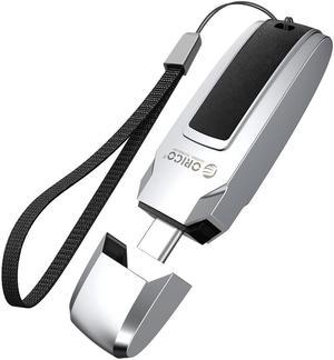 ORICO USB 3.0 UFSD Flash Drive 64GB Memory Stick Speed Up to 450MB/s Reading Thumb Drive USB Flash Drive Metal USB Drive Data Storage Compatible with Laptop Computer USB-C
