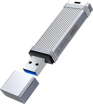 ORICO USSD Mobile Solid U Disk 256GB Memory Stick Speed Up to 520MB/s Reading Thumb Drive USB 3.2 Pen Drive Metal Solid State U Disk Compatible with Laptop Computer USB-A