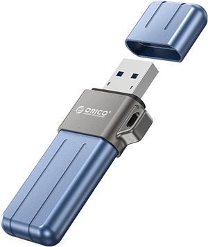 ORICO X Series USB Flash Drive USB 3.2 Flash Drive 260MB/S Pendrive USB3.2 Flash Drive for Android Micro/PC 128GB Blue 32GB USB A to USB C