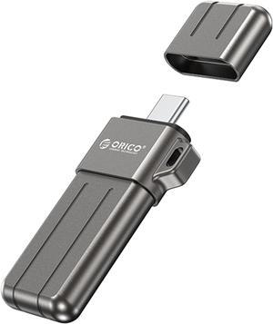 ORICO X Series USB Flash Drive USB 3.2 Flash Drive 260MB/S Pendrive USB3.2 Flash Drive for Android Micro/PC 128GB Gray 32GB USB C to USB C