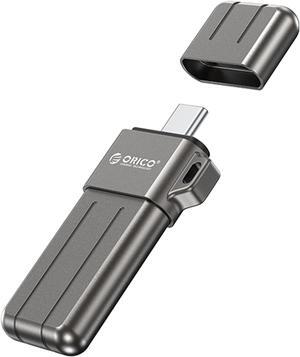 ORICO X Series USB Flash Drive USB 3.2 Flash Drive 260MB/S Pendrive USB3.2 Flash Drive for Android Micro/PC 128GB Gray 256GB USB C to USB C
