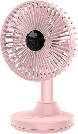 ORICO Desktop Portable Fan 180 Degree Adjust Noiseless Air Cooler 3000mAh Battery Edition Electric USB Fan for Office/Home - Pink ORICO Desktop Portable Fan 180 Degree Adjust Noiseless Air Cooler 3000mAh Battery Edition Electric USB Fan for Office/Home - Pink