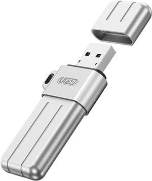 ORICO USB Flash Drive UFSD X Series USB 3.2 Memory Stick Metal U Disk for iPhone and USB A to USB C Devices Read Speed Max 411MB/s Silver 128GB USB A to USB C