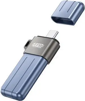 ORICO USB Flash Drive UFSD X Series USB 3.2 Memory Stick Metal U Disk for iPhone and USB A to USB C Devices Read Speed Max 411MB/s Blue 64GB USB C to USB C