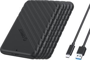 ORICO 5 Packs 2.5 inch External Hard Drive Enclosure USB-C to SATAIII 6Gbps HDD SSD Storage Case for 7mm 9.5mm SATA HDD SSD Max 6TB Support UASP protocols and TRIM
