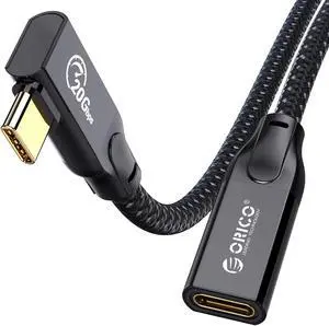 ORICO Type C Extension Cable 20Gbps Data Transfer Fast Charge 100W HD 4K @60Hz Braided Type C Cord Male to Female for MacBook Pro 2020, iPad Pro 2020, iPad Air 4, Galaxy S20, and More