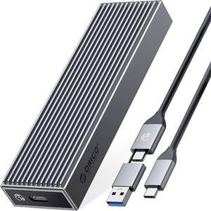 ORICO M.2 NVMe SSD Enclosure USB 3.2 Gen2 10Gbps Type-C for PCIE NVMe SSD Disk for SSD Size 2230/2242/2260/2280 Support Up to 4TB SSD With Built-in Cooling Vest