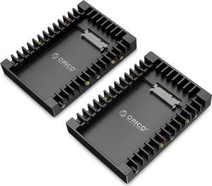 [2Packs] ORICO 2.5 SSD SATA to 3.5 Hard Drive Adapter Internal Drive Bay Converter Mounting Bracket Caddy Tray for 7 / 9.5 / 12.5mm 2.5 inch HDD / SSD with SATA III Interface
