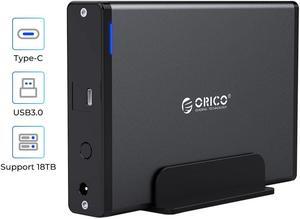 ORICO USB-C Type-C Aluminum 3.5 inch  Hard Drive HDD Enclosure USB-C Gen 1 SATA3.0 3.5" HDD Docking Station Vertical Case Support UASP with Power Adapter for HDD and SSD Tool Free 16TB