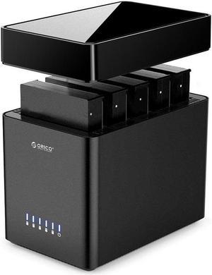 ORICO 5 Bay Hard Drive Enclosure USB 3.0 to SATA 3.5 inch Enclosure Magnetic Tool-Free External HDD SSD Enclosure Storage Case for Data Backup Support Up to 90TB 5x18TB