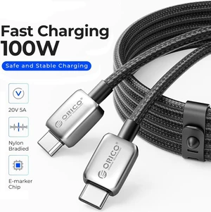 ORICO USB C to USB C Cable 100W Super Fast Zinc Alloy Head Design Type C Charging Cable for MacBook Pro Samsung Galaxy S21, Pixel, Switch 3.3 ft ORICO USB C to USB C Cable 100W Super Fast Zinc Alloy Head Design Type C Charging Cable for MacBook Pro Samsung Galaxy S21, Pixel, Switch 3.3 ft
