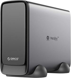 ORICO MetaCube Pro 2.5'' 3.5" Enterprise Storage NAS with Multi-account Usage Double Encryption Data Sharing for 7x24 Hours Work High-Speed Gigabit Ethernet(CD3520)-Diskless