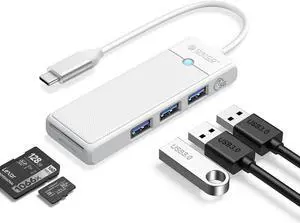 ORICO USB 3.0 Hub USB Adapter Port Extender SD/TF Card Reader PD100w Charging Port Compatible With PC Laptop 5Gbps hub White USB C 180cm ORICO USB 3.0 Hub USB Adapter Port Extender SD/TF Card Reader PD100w Charging Port Compatible With PC Laptop 5Gbps hub White USB C 180cm