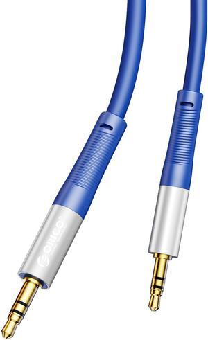 ORICO 3.5mm Aux Cable Jack Audio Cord Male to Male Hi-Fi Sound Liquid Silicone for Headphones iPhone Speaker Car iPad 3.3ft Straight-Blue