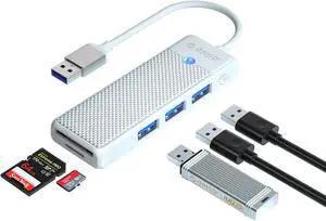 ORICO USB 3.0 Hub USB Adapter Port Extender SD/TF Card Reader PD100w Charging Port Compatible With PC Laptop 5Gbps hub White USB A 15cm ORICO USB 3.0 Hub USB Adapter Port Extender SD/TF Card Reader PD100w Charging Port Compatible With PC Laptop 5Gbps hub White USB A 15cm