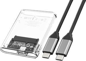 ORICO 2.5" HDD/SSD Enclosure USB 3.1 5Gbps SATA to Type C SSD ard Drive Enclosure HDD Adapter SATA SSD Box for 2.5" Half Size SATA III SSD (TC8-25)