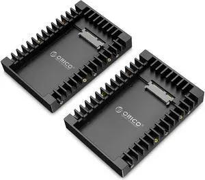 [2Packs] ORICO 2.5 SSD SATA to 3.5 Hard Drive Adapter Internal Drive Bay Converter Mounting Bracket Caddy Tray for 7 / 9.5 / 12.5mm 2.5 inch HDD / SSD with SATA III Interface