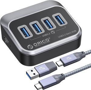 ORICO 4 Port USB 3.2 HUB Type USB C Splitter With 5V2A Type C Power Port, C to C cable, USB A Adapter for MacBook Accessories