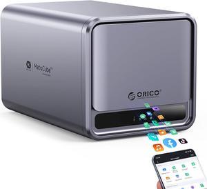 ORICO NAS Metabox Private Cloud 2 Bay NAS Storage Networkable Enclosure Support RAID Mode Gigabit Speed with Automatic Backup Remote Access & Share Support Samba & DLNA Protocol Diskless (TS200)