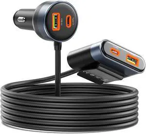 ORICO 98W 4-Port Car Charger, Compatible with 12V-24V Vehicles for Phone/iPad/Dashcams.(CC-98AC) ORICO 98W 4-Port Car Charger, Compatible with 12V-24V Vehicles for Phone/iPad/Dashcams.(CC-98AC)