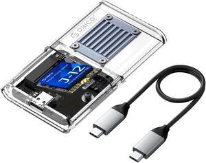 ORICO Protable Mini Transparent M.2 NVME SSD For 2230 Type C to Type C 10Gpbs Fast Speed Max Support 2TB With UASP Trim Installation tools