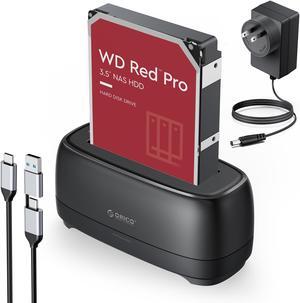 ORICO SATA to Type-C Hard Drive Docking Station USB-C Super Speed 5Gbps for 2.5/3.5 inch HDD Support 18TB Max