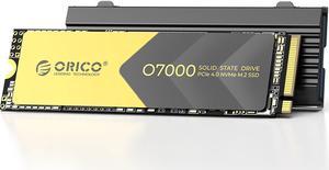 ORICO O7000 4TB M.2 NVMe SSD PCIe Gen4 Read Speed Up to 7000Mb/s M.2 2280 Internal Solid State Drive with Heatsink Cooling Vest for PC Desktop Laptop Game-Player