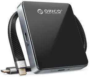 ORICO Magnetic M.2 2230/2242 NVMe 2230 SSD Enclosure Compatible with Magsafe for iPhone 15/16 Pro Max ProRes, 10Gbps USB C 3.2 Gen2 Type-C to NVMe Reader with 100W PD Charging- AP42P