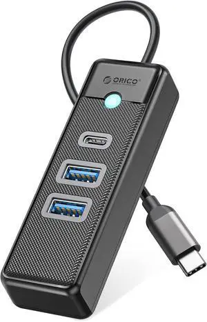 ORICO USB C Hub 3 Ports USB 3.1 Type C to USB 3.0 Hub Adapter with 2 USB A, 1 Type C for Laptop, Mobile Phone, Tablet with 0.5ft Cable, Compatible with Mac OS 10.X and Above, Linux, Android