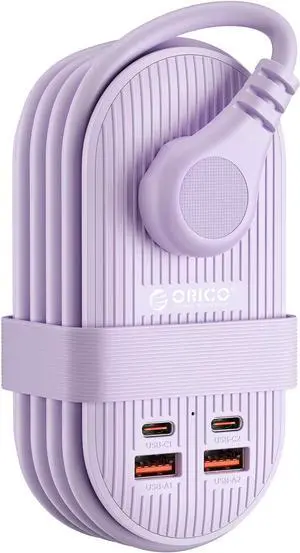 ORICO 65W USB Travel Power Strip, 7 in 1 Charging Station with 3AC, 2 USB-A, 2 USB-C, Flat Plug and 4ft Thin Extension Cord, Fast Charger for MacBook, iPad, iPhone 17/16/15 - TK65 ORICO 65W USB Travel Power Strip, 7 in 1 Charging Station with 3AC, 2 USB-A, 2 USB-C, Flat Plug and 4ft Thin Extension Cord, Fast Charger for MacBook, iPad, iPhone 17/16/15 - TK65