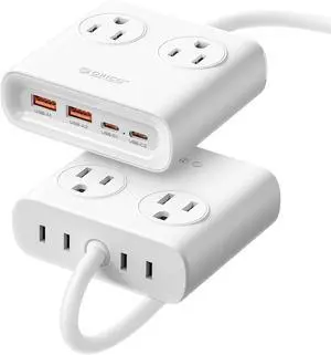 ORICO Power Strip, 25W GaN Extension Cord, 8 in 1 Outlet Extender with 4 AC Outlets and 2 USB-A and 2 USB-C Ports, 5ft Flat Plug White Power Brick for Home/Dorm/Travel-PDC (1 PCS) ORICO Power Strip, 25W GaN Extension Cord, 8 in 1 Outlet Extender with 4 AC Outlets and 2 USB-A and 2 USB-C Ports, 5ft Flat Plug White Power Brick for Home/Dorm/Travel-PDC (1 PCS)