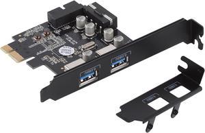 PCI-E Expansion Card Adapte, ORICO 2 Port USB3.0 PCI Express Host Controller Card 4PIN to 15 PIN Power Cable (2 Port & 19PIN )Internal Card with Power Cable for Mac OS Windows XP / Vista ( PME-4UI )