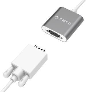 USB C TO VGA Adapter ORICO USB 3.1 Type C (USB-C) to VGA Adapter With Aluminium Case for 2017 MacBook Pro/Samsung Galaxy -Gray