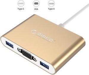 ORICO USB Type-C HUB with Type C Power Delivery VGA Output with 3-USB 3.0 Type-A Ports USB 3.1 HUB Multi Function Laptop Docking Station for MacBook Pro/Google Pixel