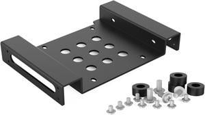 ORICO Aluminum 5.25 inch to 2.5 or 3.5 Inch Internal Hard Disk Drive Mounting Kit with Screws and Shock Absorption Rubber Washer- Black  (AC52535-1S-V1)