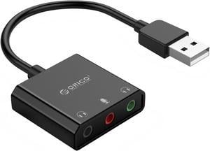 ORICO USB Sound Card External Audio Card 3.5mm USB Adapter USB to Earphone Headphone Audio Interface for Computer Sound Car